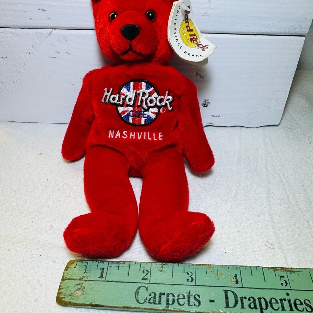 Hard Rock Cafe Lot 4 Red and Black Stuffed Bears Collection - Picture 10 of 10